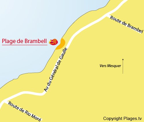 Map of Brambell Beach in Piriac sur Mer