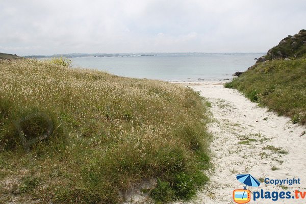 Accès à la plage du camping de l'ile de Batz