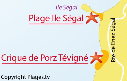 Carte de l'ile Ségal à Plouarzel