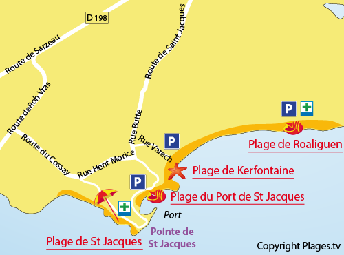 Plan de la plage de Kerfontaine de Sarzeau