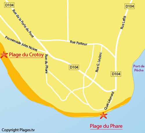 Carte de la plage du Phare du Crotoy (Picardie)