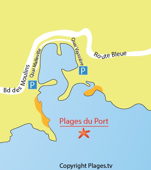 Plan de la plage de Carry le Rouet