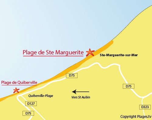 Carte de la plage de Ste Marguerite