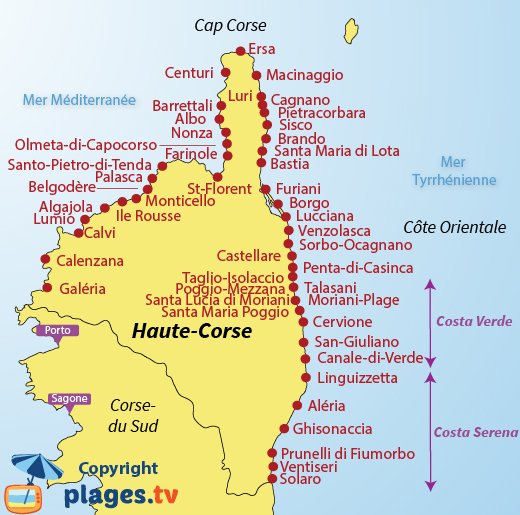 villes de haute corse