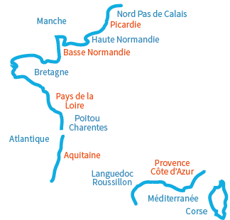 carte france plage