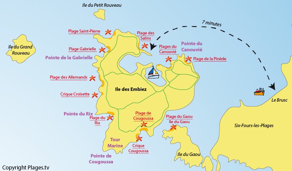 iles des embiez carte