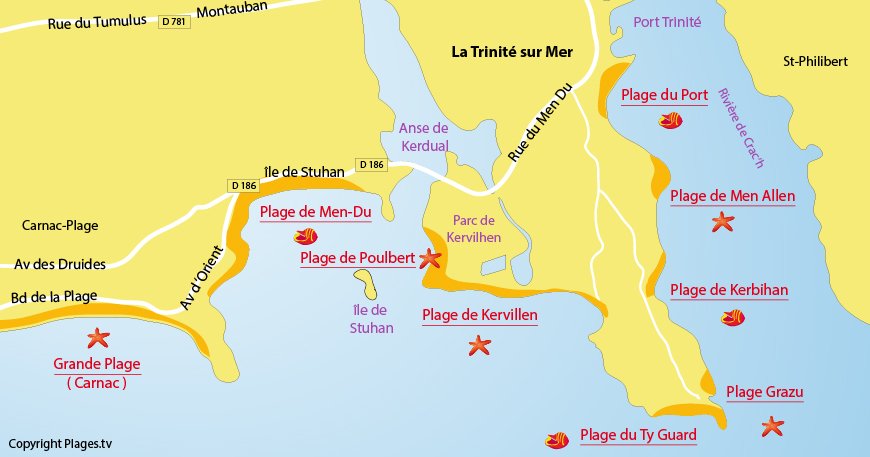 carte la trinité sur mer