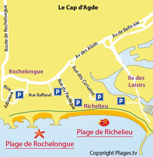 cap d agde carte de france