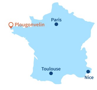 Localisation de Plougonvelin en Bretagne