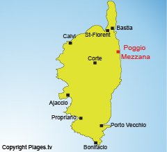 Localisation de Poggio Mezzana en Corse