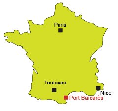 Map of Port Barcarès in France