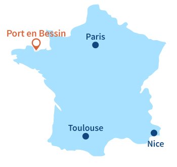 Localisation de Port en Bessin en Normandie