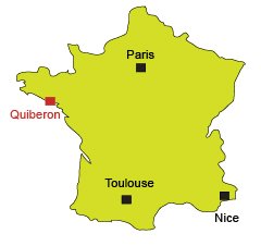 Location of Quiberon in France