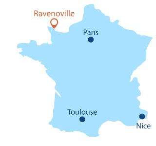 Localisation de Ravenoville dans la Manche