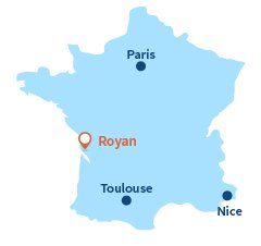 Mappa di Royan in Francia