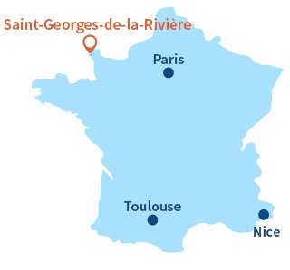 Localisation de Saint-Georges-de-la-Rivière dans la Manche