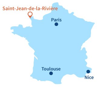 Localisation de St Jean de la Rivière dans la manche