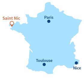 Localisation de Saint Nic en Bretagne