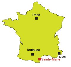 Mappa di Sainte-Marie - Francia