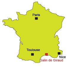 Mappa di Salin de Giraud (Arles) - Francia