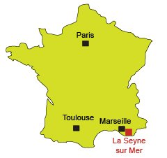 Mappa della Seyne sur Mer in Francia