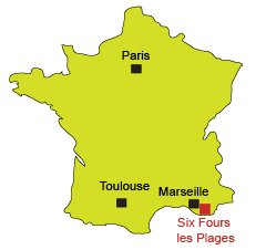 Carte de Six Fours les Plages