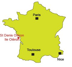 Localisation de St Denis d'Oléron