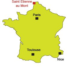 Map of St Etienne au Mont - France