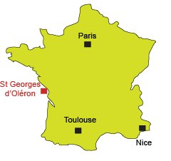 Location of St Georges d'Oléron in France