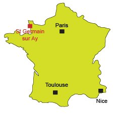 Location of St Germain sur Ay - France - Normandy