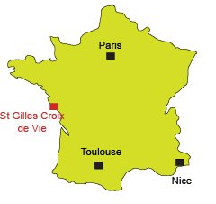 Location of Saint Gilles Croix de Vie in France