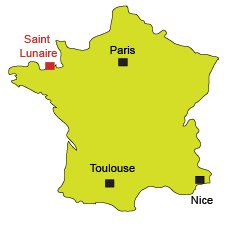 Map of St Lunaire in France