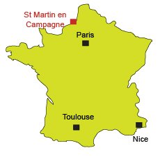 Localisation de St Martin en Campagne en Normandie