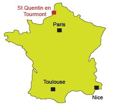 Localisation de St Quentin en Tourmont