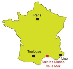 Mappa Saintes Maries de la Mer - Francia