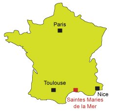 Carte des Saintes Maries de la Mer