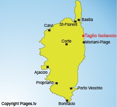 Localisation de Taglio Isolaccio en Corse