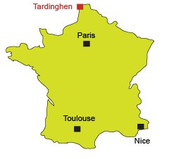 Location of Tardinghen in France