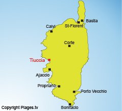 Mappa di Tiuccia in Corsica