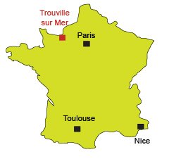 Location of Trouville sur Mer in France