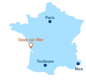 Location of Vaux sur Mer in France