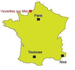 Location of Veulettes sur Mer in France