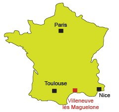 Mappa di Villeneuve lès Maguelone in Francia