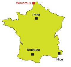 Localisation de Wimereux sur la Côte d'Opale