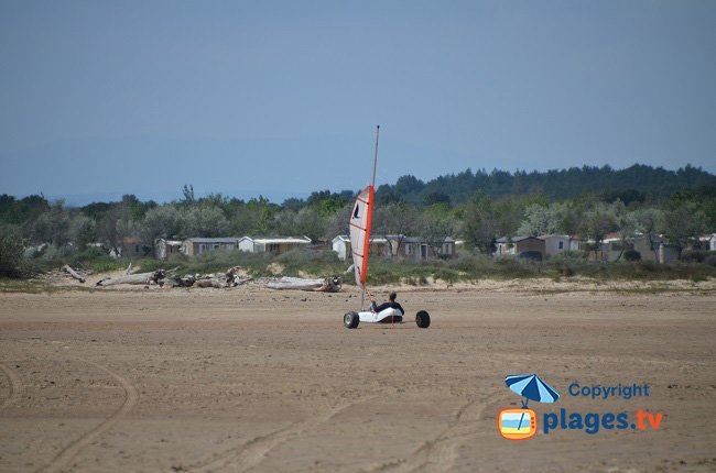 Land sailing a Narbonne-Plage