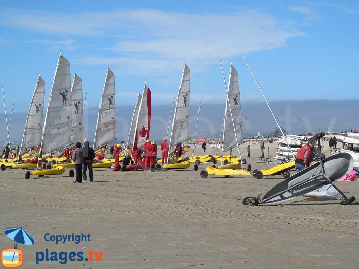 Sand yachting in Le Touquet in France