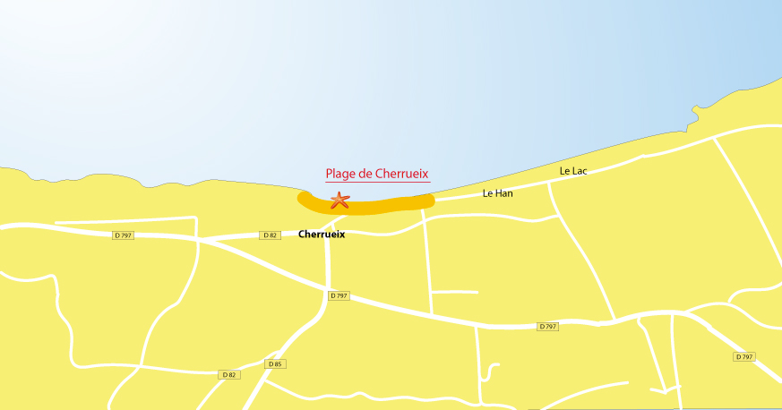 Carte des plages de Cherrueix 