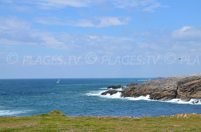 Untamed coast of Quiberon in France