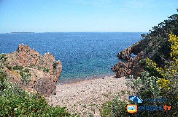 Creek of Aiguille in Théoule sur Mer in France