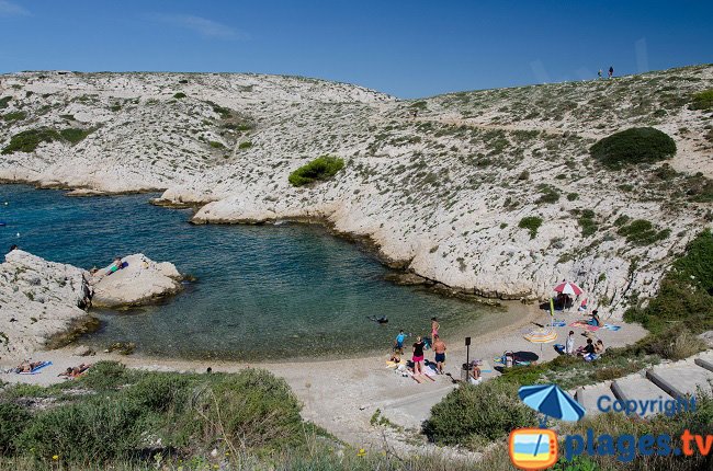 Crique sur l'archipel de Frioul à proximité du village